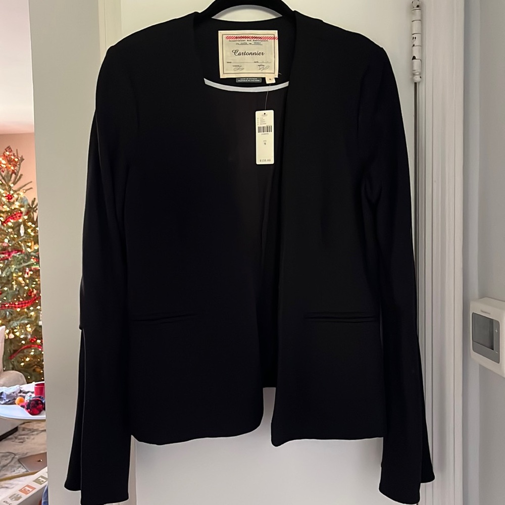 Black Blazer with Bell Sleeves